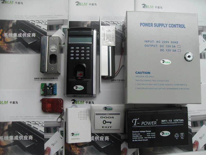 指紋門禁考勤系統/單扇開/電插鎖/后備電源/聯網門禁系統